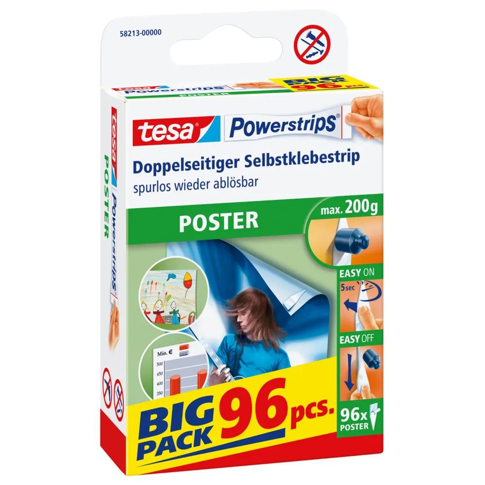 Tesa 58213-00000-20 - Bürokleinmaterial - 15x45 mm - Weiß - 96er