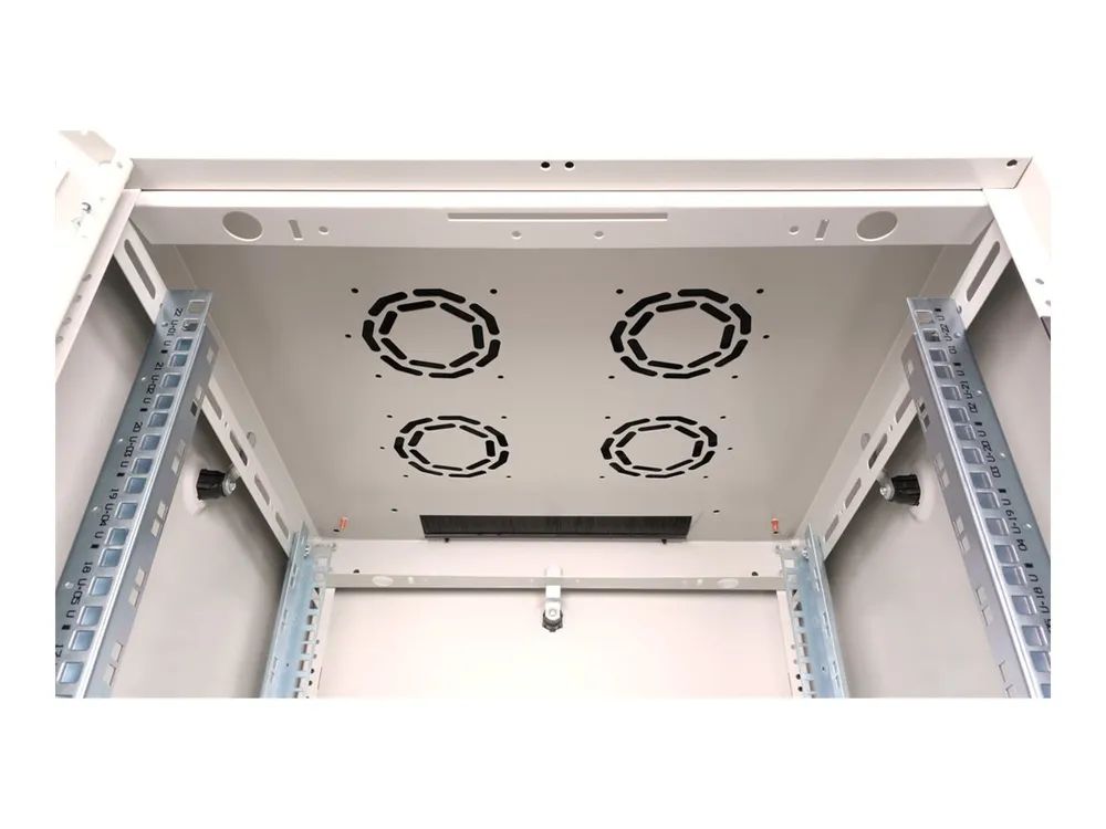 ROLINE Basic - Schrank Netzwerkschrank - Glas Tür, 600x800 BxT - RAL 7035, Hellgrau - 22U - 48.3 cm (19")
