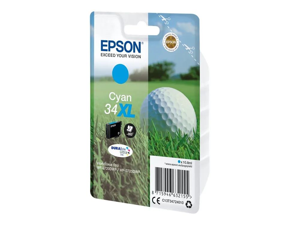 Epson 34XL - 10.8 ml - XL - Cyan - original