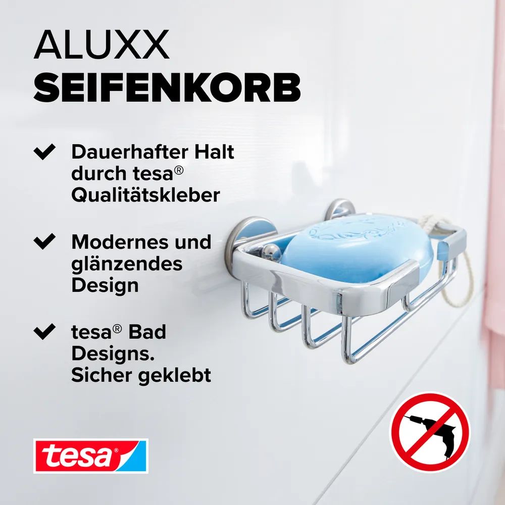 tesa® ALUXX Seifenkorb, verchromt