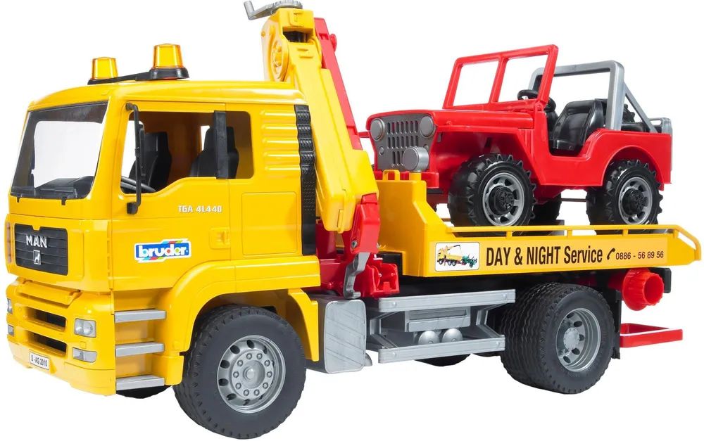 Bruder MAN TGA Breakdown truck with cross country vehicle - 4 Jahr(e) - ABS Synthetik - Mehrfarbig