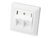 DIGITUS Leerdose für Keystone Module, Rahmen 80x80 mm + Zentralplatte 50x50 mm