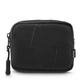 Hama Kopfhörertasche für In-Ear und Zubehör, Karabiner, Organizer, Schwarz