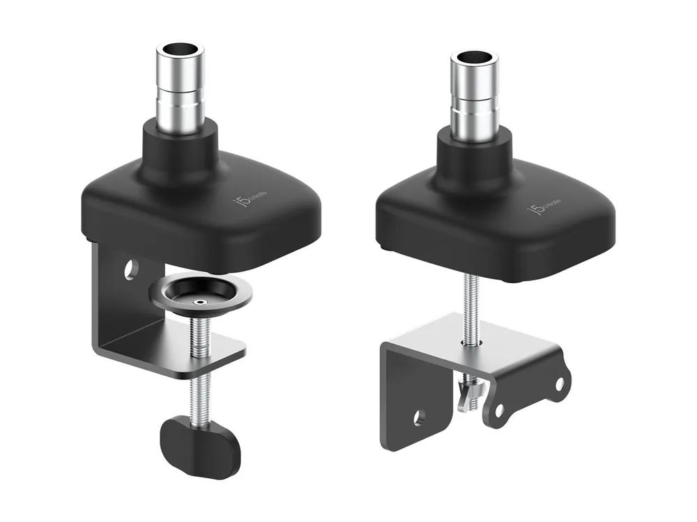 j5create JTSA101 - Befestigungskit (Monitorarm, Klemmmontagesockel, Tischplattenbohrung) - für Monitor - ergonomisch - Aluminium, Kunststoff, Stahl - Schwarz - Bildschirmgröße: 43.2-81.3 cm (17"-32")