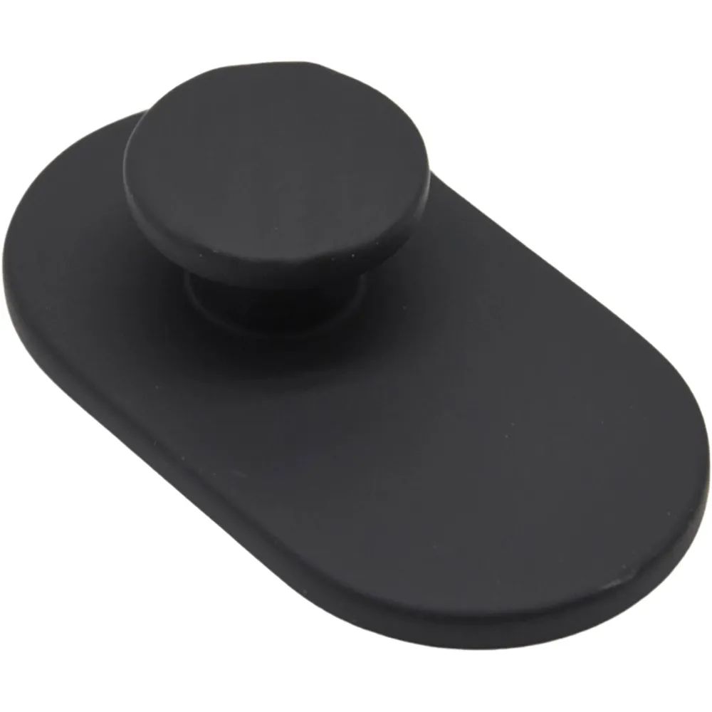 Desoodo Mantelhaken Cozy Hook 2 - Platte oval, Haken strukturiert, Kunststoff schwarz