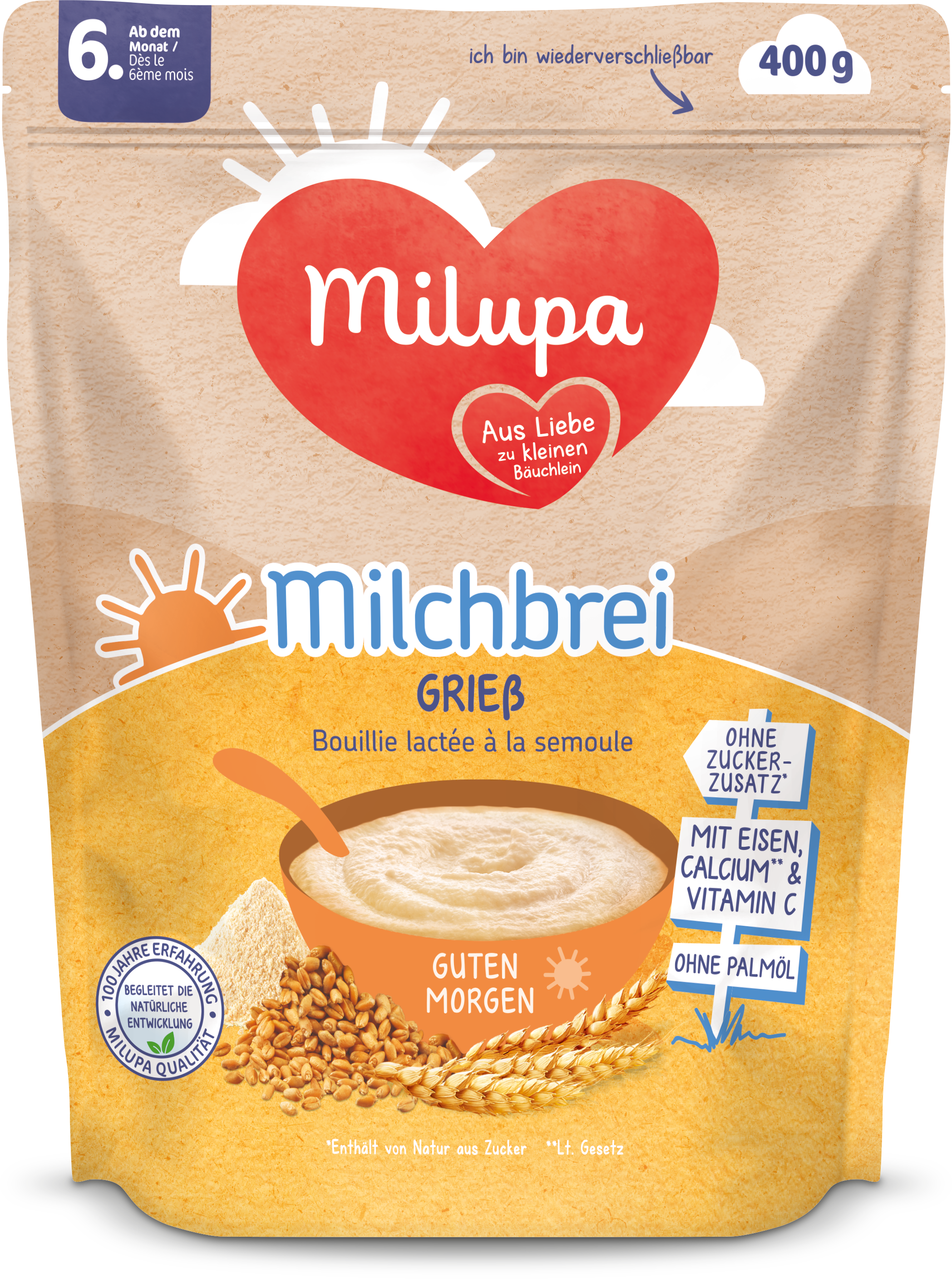 Milupa Milchbrei Griess 400G
