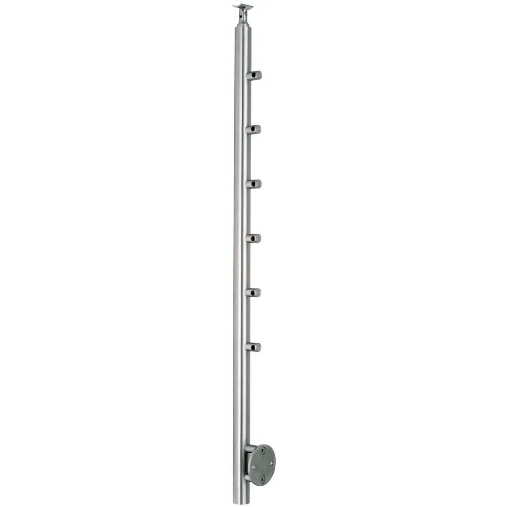 CROSO Fertigsteher für Wandmontage, 1200mm, m. 6 Traversenhalter, Edelstahl V2A