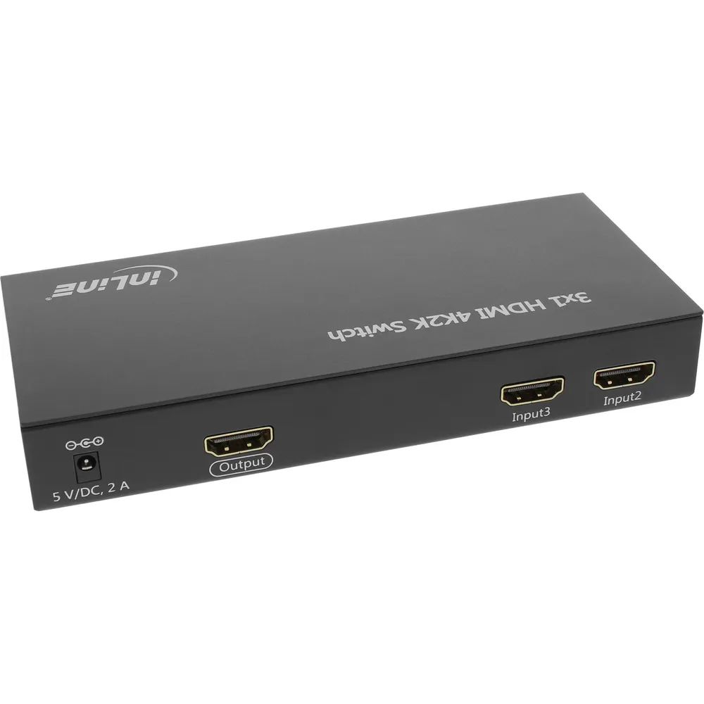 InLine HDMI Switch / Umschalter - 3 Eingänge auf 1 Ausgang - 4K2K - 3D - HD Audio