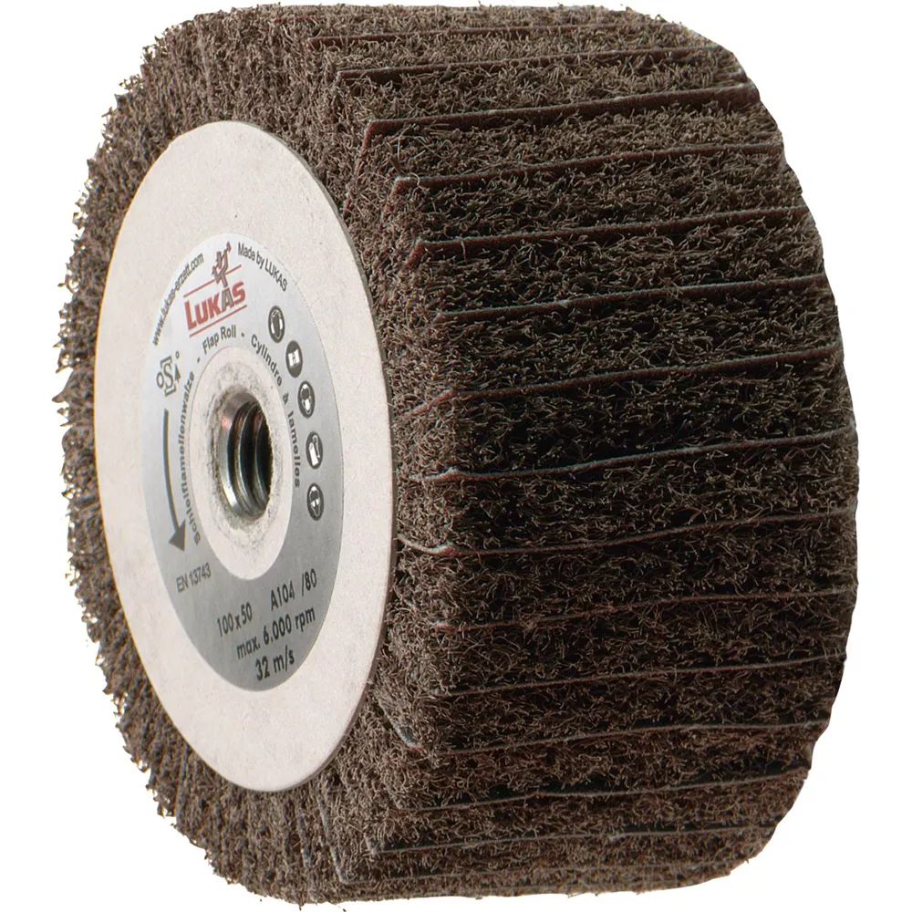 LUKAS Lamellenwalze LWM Normalkorund 100 x 50 mm Korn A 104/80 M14