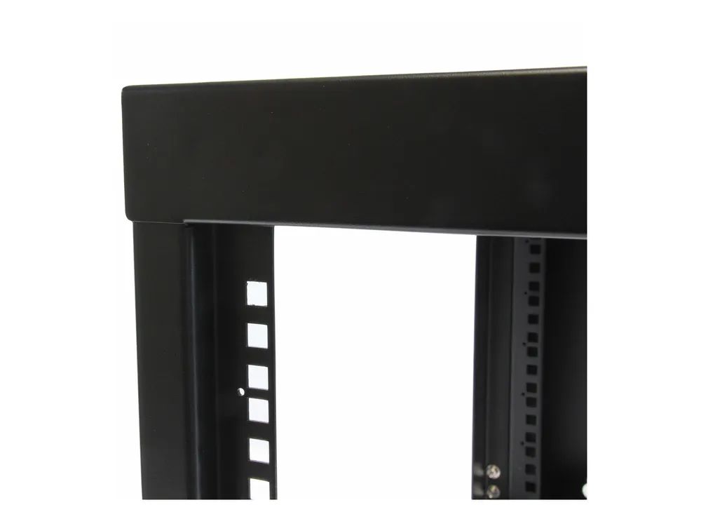 StarTech.com RK619WALLOH Serverschrank (6HE, zur Wandmontage, mit Scharnier, 56cm tief, open frame, 4 Post, Netzwerkschrank) - Schrank - geeignet für Wandmontage - Schwarz - 6U - 55.9 cm (22")