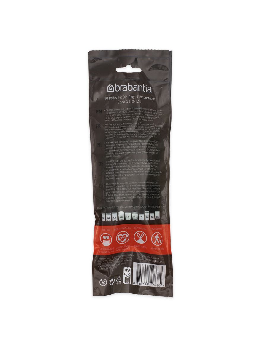 Brabantia Bio-Müllbeutel X, 10-12L, 10/Rolle - Green