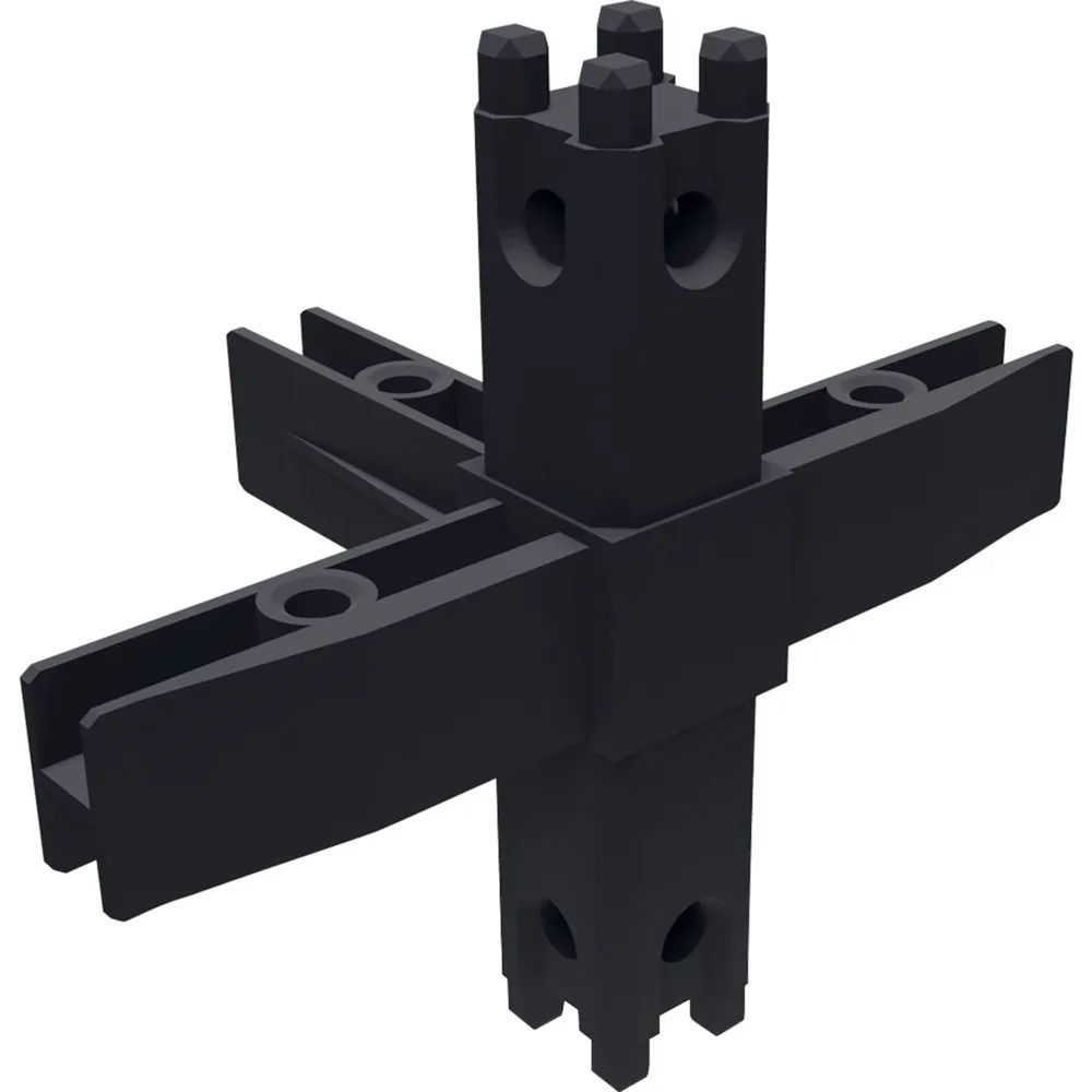 ALUMIS Smartcube Eckknoten 5s Zamak schwarz