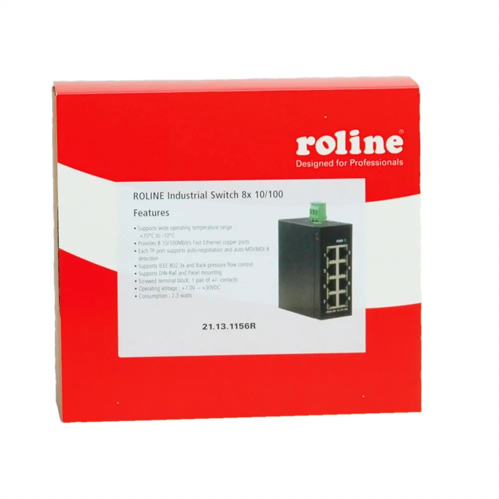 ROLINE Industrie Switch 8x RJ-45, unmanaged