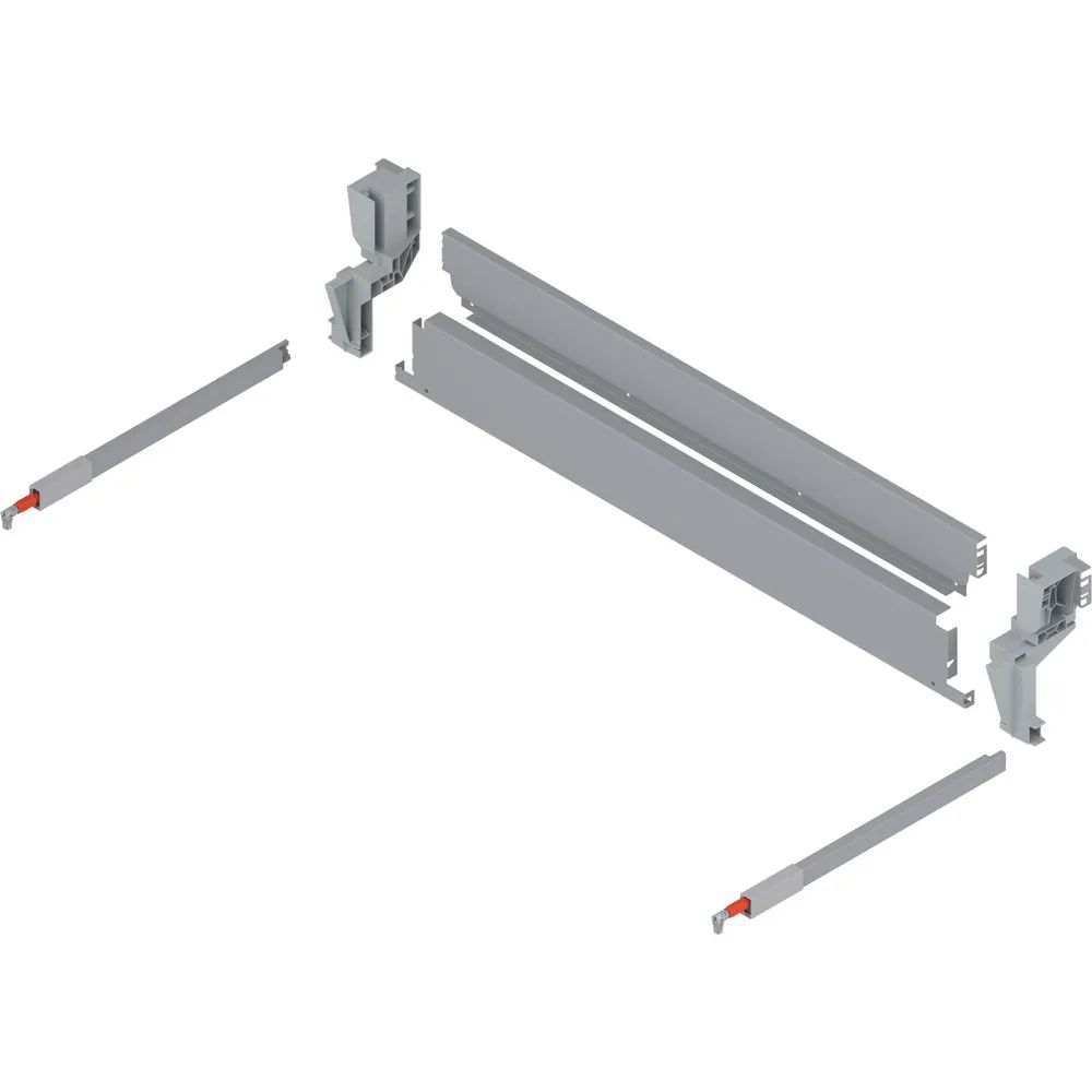 BLUM Stahlrückwand Müllauszug hängend KB 900 mm Grau