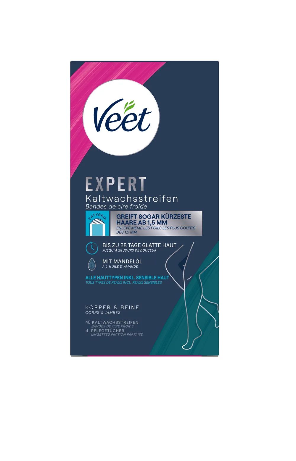 Veet Kaltwachsstreifen EXPERT Beine 40er