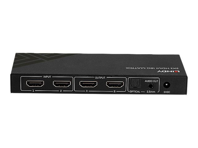 Lindy 2x2 HDMI 18G Matrix - Video/Audio-Schalter