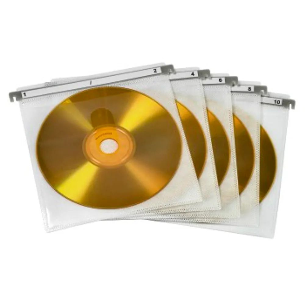 Hama CD/DVD Doppel-Schutzhüllen, 50er-Pack, Weiß