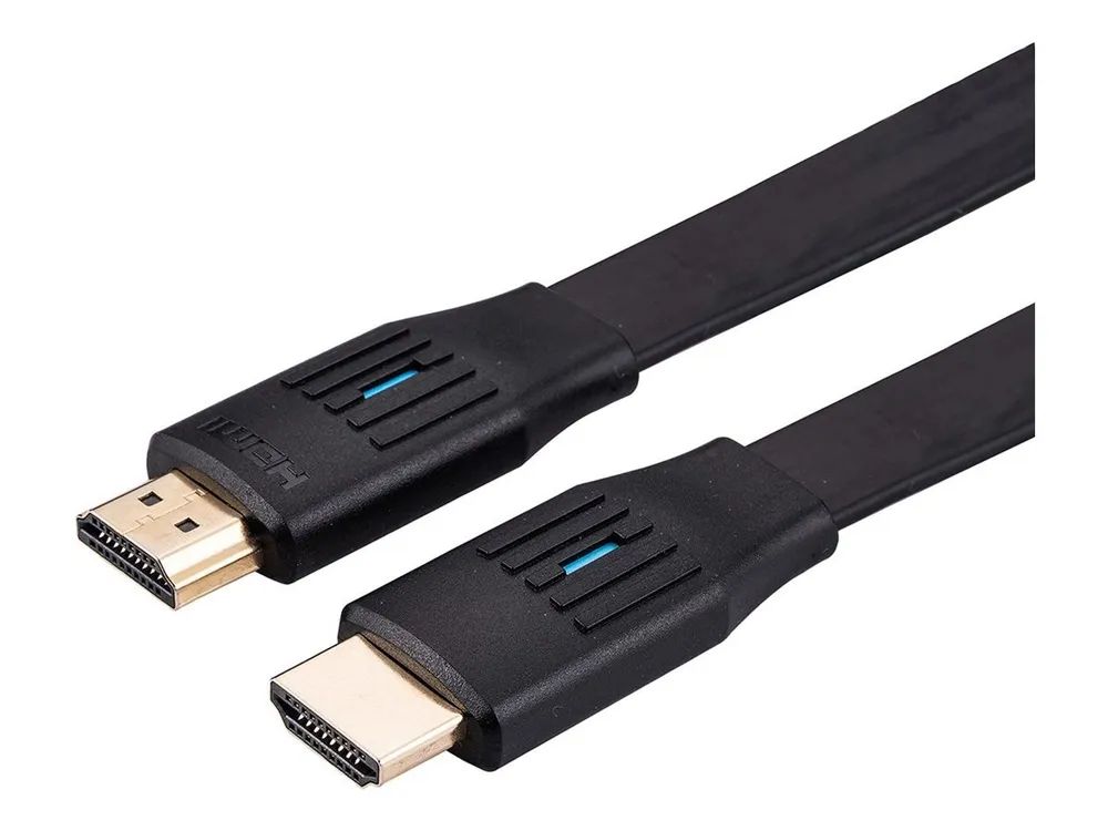 VALUE Ultra High Speed - HDMI-Kabel mit Ethernet - HDMI männlich zu HDMI männlich - 1 m - Doppelisolierung - Schwarz - flach, unterstützt 8K 60 Hz (7680 x 4320)
