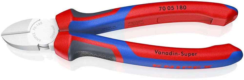 KNIPEX Seitenschneider mit Comfort-Griffen verchromt 180 mm