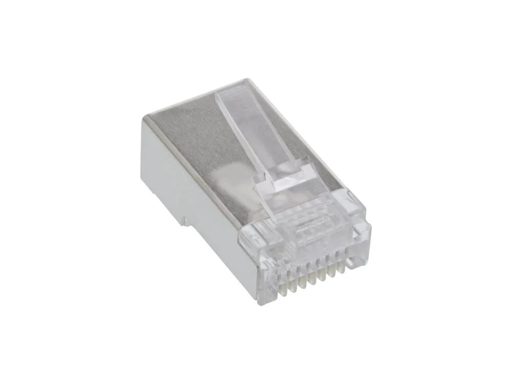 InLine Modularstecker 8P8C RJ45 zum Crimpen auf Rundkabel - geschirmt - 10er Pack