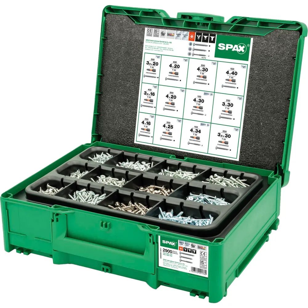 SPAX SNK Möbelbau-Montagekoffer / Systainer T-Loc, T-STAR plus, Wirox-Silber