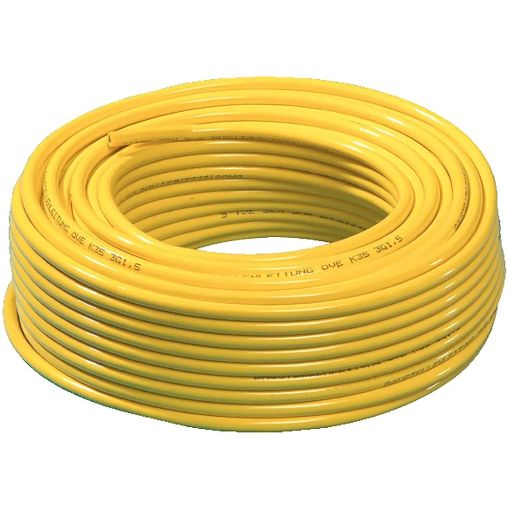 PCE PVC-Baustellenkabel gelb N07V3V3-F 2,5 Länge 50 m