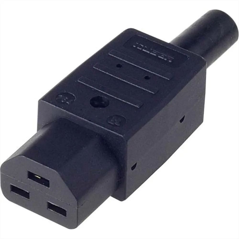 BACHMANN Kaltgerätekupplung IEC320 C21 16A/250VAC 155°, Schraubanschluß, schwarz
