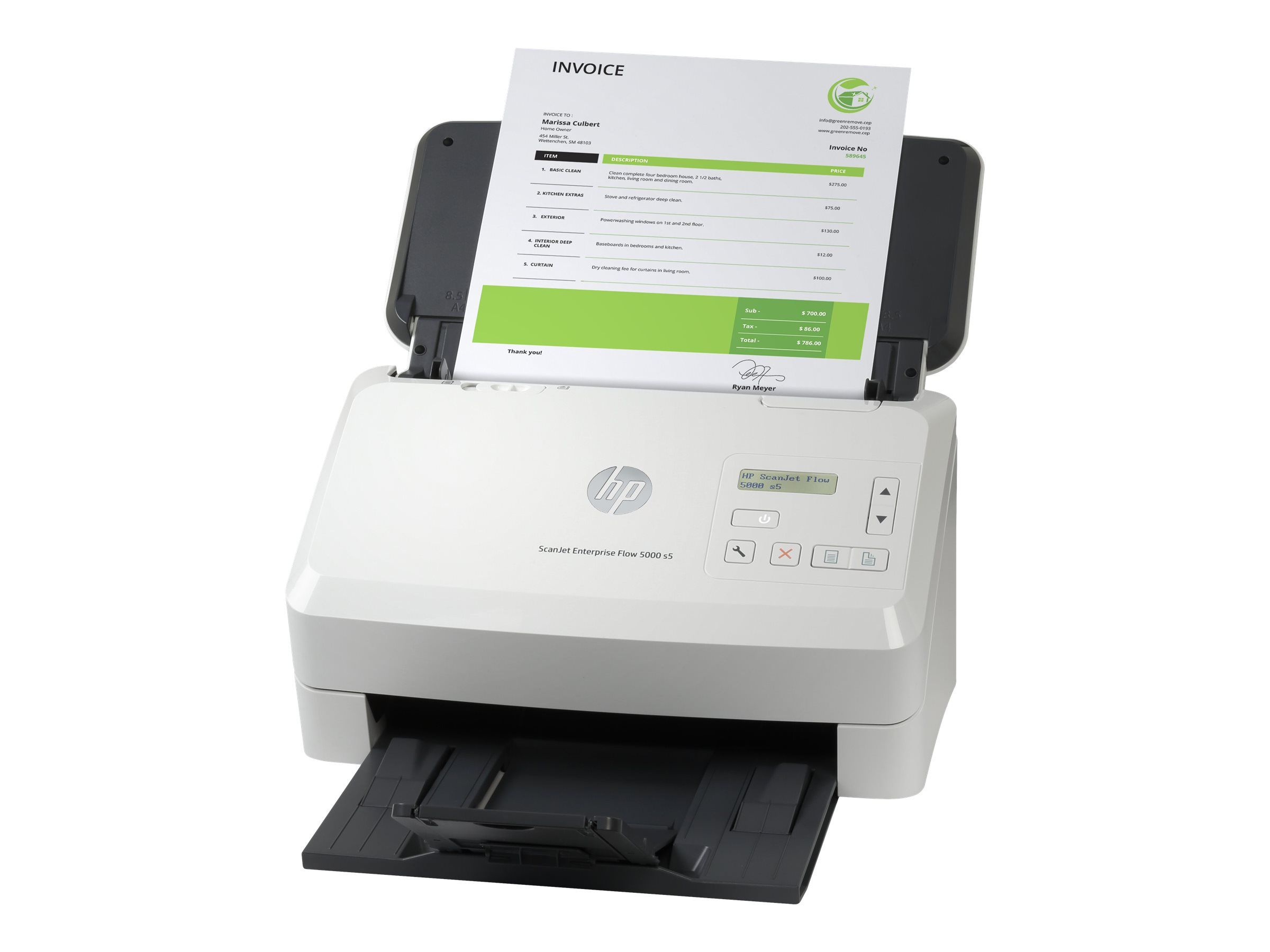HP ScanJet Enterprise Flow 5000 s5 - Dokumentenscanner - CMOS / CIS - Duplex - 216 x 3100 mm - 600 dpi x 600 dpi - bis zu 65 Seiten/Min. (einfarbig)