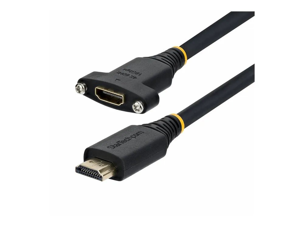 StarTech.com Startech - High Speed - HDMI-Verlängerungskabel mit Ethernet - HDMI männlich zu HDMI weiblich - 2 m - Schwarz - Panelmontage, 1440p (UWQHD)