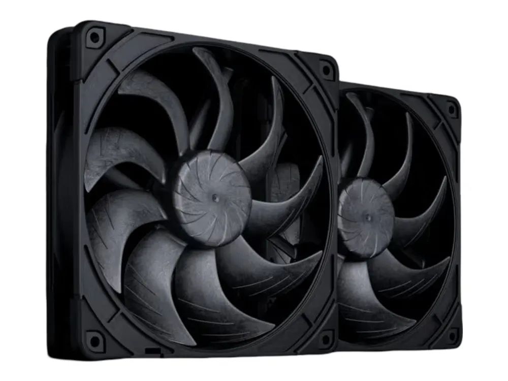 Noctua NF-A14x25 G2 PWM Sx2-PP chromax.black Gehäuseluefter 140 mm 2 Stueck - Gehäuse-Lüfter - 1.500 rpm
