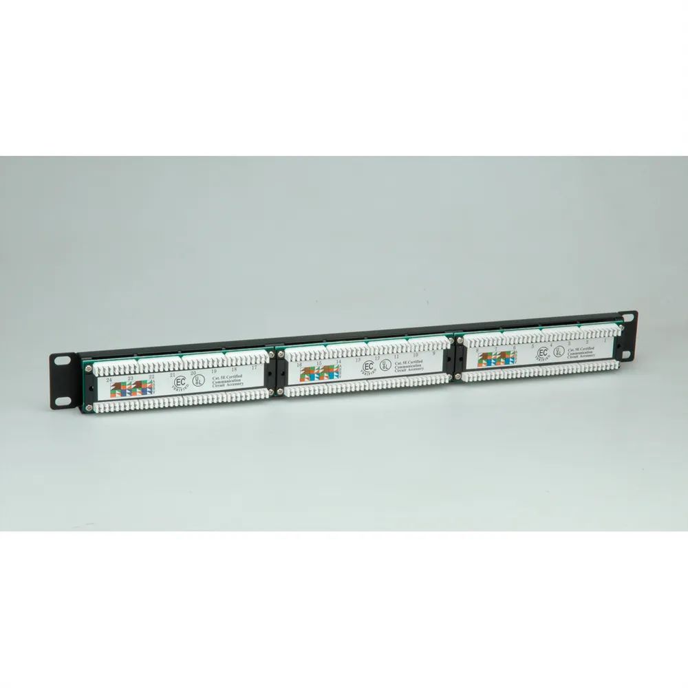 VALUE Cat.5e (Class D) 19-Zoll-Patchpanel, 24P, ungeschirmt, schwarz