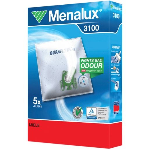 Menalux STAUBBEUTEL 5STK+1MOTO/+1MICRO / MENALU 3100 F.MIELE F/J/M 900196150