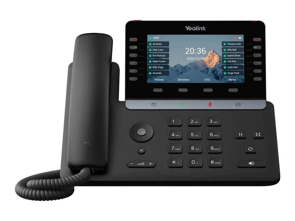 Yealink SIP-T85W - VoIP-Telefon mit Rufnummernanzeige/Anklopffunktion - IEEE 802.11a/b/g/n/ac/ax (Wi-Fi)