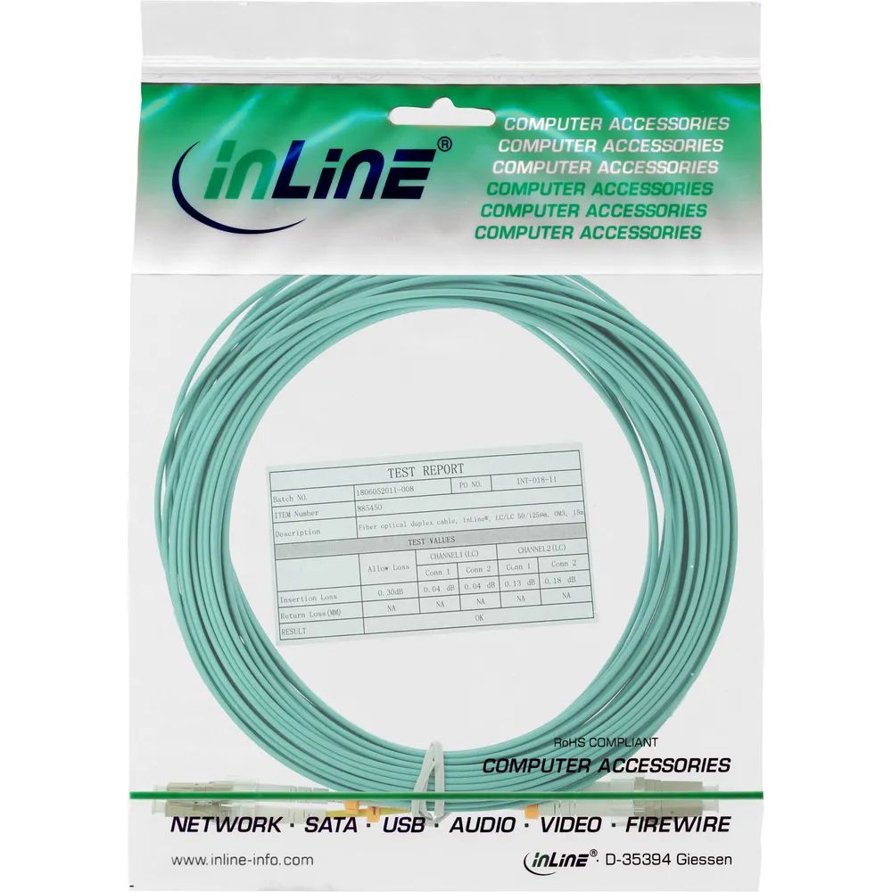 InLine LWL Duplex Kabel - LC/LC - 50/125µm - OM3 - 50m