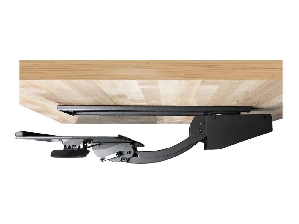 StarTech.com Tastaturablage - Höhenverstellbare Tastatur und Mausablage, 25 x 66 cm - Ergonomische Schreibtisch/Computer Tastaturablage mit Mauspad & Handgelenkauflage - Kipp/Drehfunktion (KBTRAYADJ2)