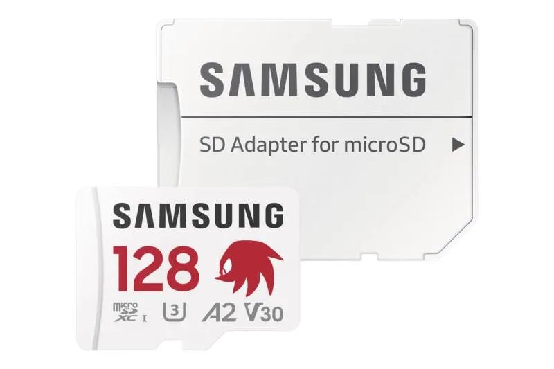 Samsung PRO Plus MB-MD128SA - Sonic the Hedgehog Flash-Speicherkarte (microSDXC-an-SD-Adapter inbegriffen)