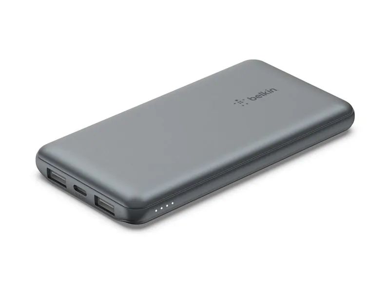 Belkin BoostCharge - Powerbank - 10000 mAh - 15 Watt - 3 A - 3 Ausgabeanschlussstellen (2 x USB, USB-C)