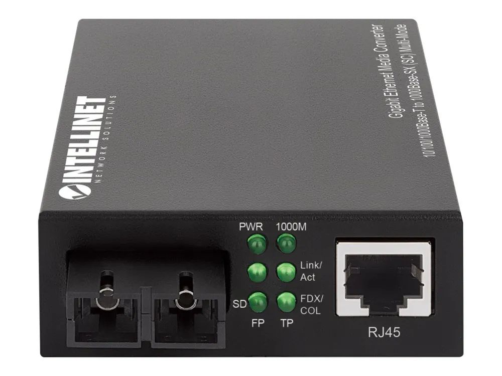 Intellinet Medienkonverter - 1GbE - 10Base-T, 1000Base-SX, 100Base-TX, 1000Base-T