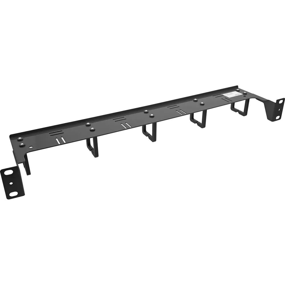 InLine 19" Kabelführungspanel - 1HE - 5 Kunststoffbügel - horizontal - schwarz