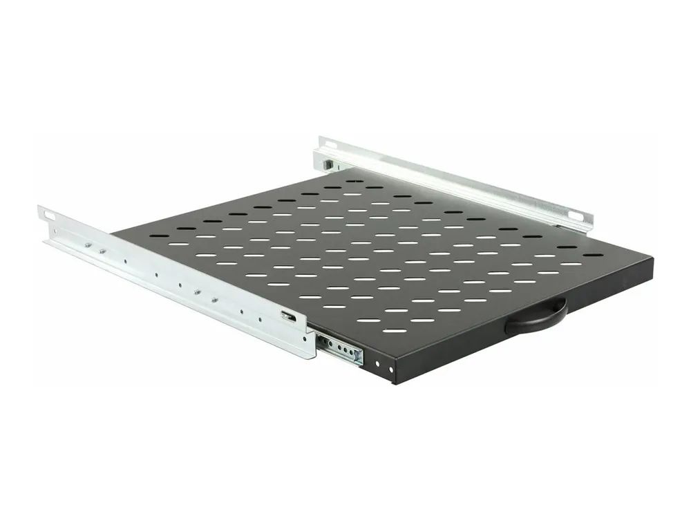 Lanview by Logon - Rack-Schieberegal - d=800 - Schwarz, RAL 9005 - 1U - 48.3 cm (19")