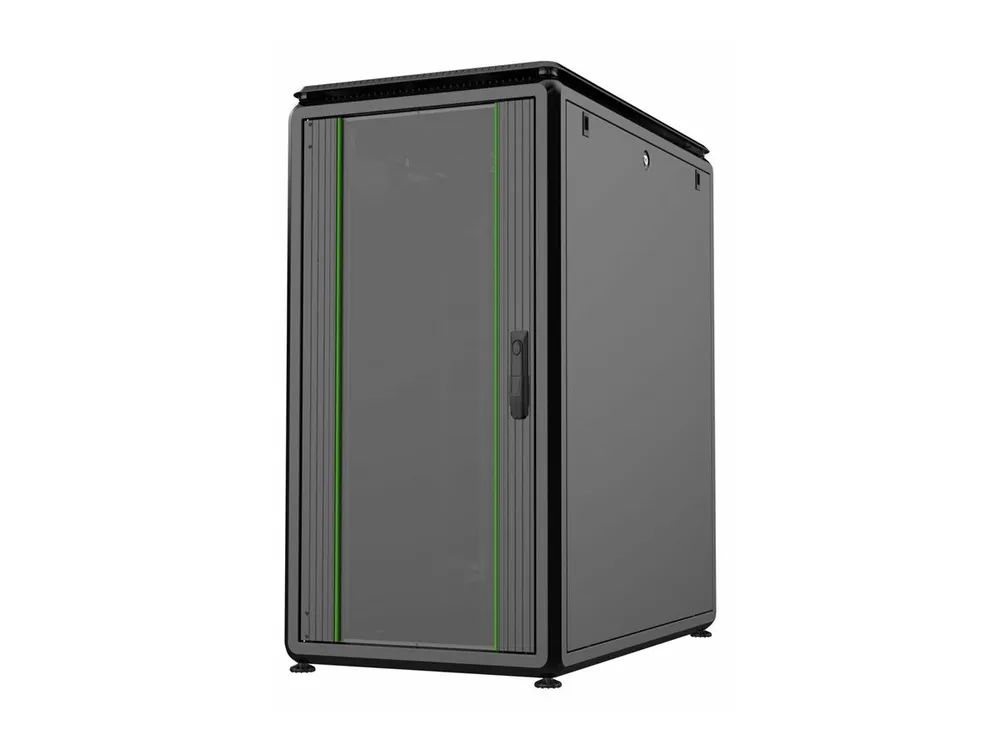 Lanview by Logon - Schrank Netzwerkschrank - 600 x 1000 mm, data line - freistehend - Schwarz, RAL 9005 - 22U - 48.3 cm (19")