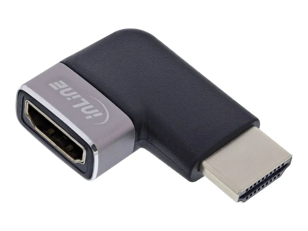 InLine HDMI Adapter - HDMI A Stecker / Buchse - 90° rechts - 8K UHD