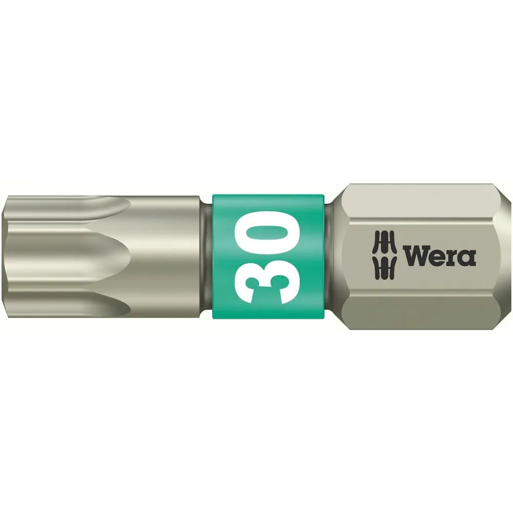 WERA Bit-Einsatz Edelstahl 3867/1TS 1/4sechskant TX30/25 mm Torx®