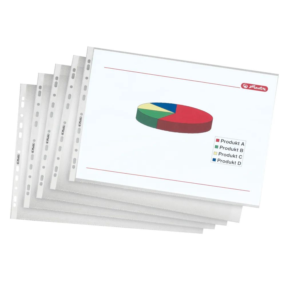 herlitz Prospekthülle A3 genarbt 10er Packung