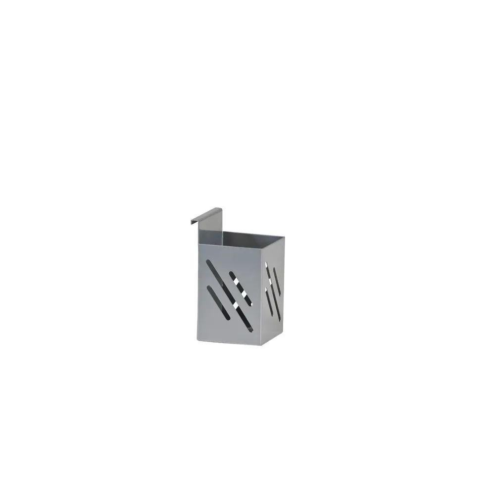 Confurn Export GmbH CONFURN Einhänge-Stiftebox Quatro B 72 x H 100 x T 70 mm, Stahl silber pulverb.
