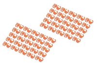 DIGITUS Kabelclips mit Farbcodierung - für Patch-Kabel - orange (Packung mit 100)