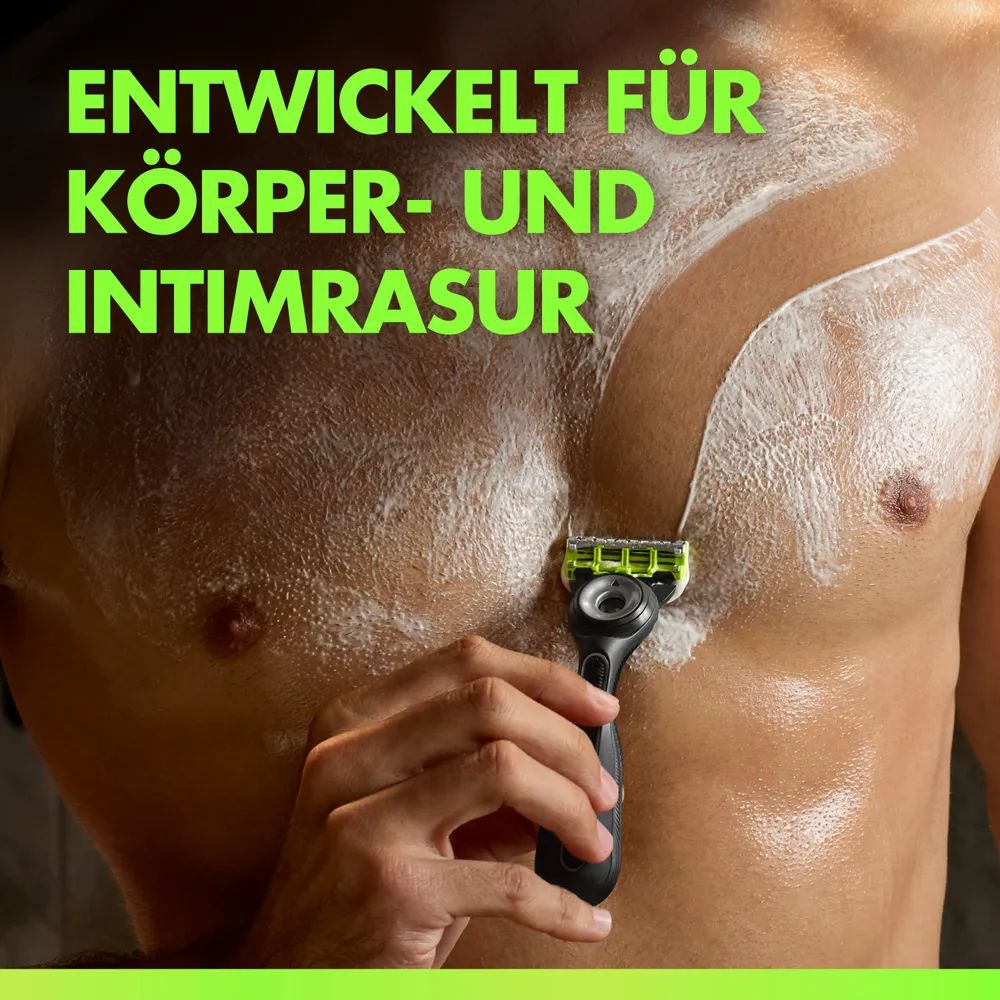 Gillette Labs Body + Intimate Rasierapparat mit 3 Klingen + Handstück