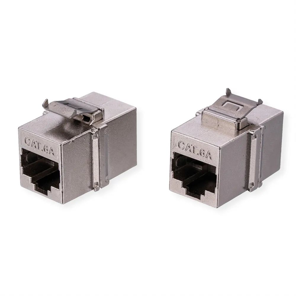 VALUE RJ-45 Kupplung, Keystone, geschirmt, Cat.6A (Class EA), kurze Ausführung, silberfarben