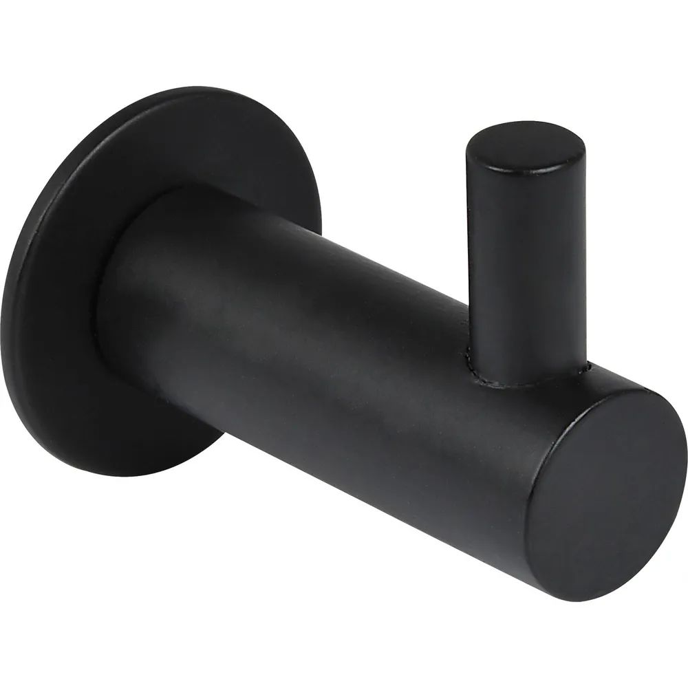 Technik Team Mantelhaken Tonina 2 mit Platte ø 30 mm, Tiefe 47 mm, Stahl schwarz