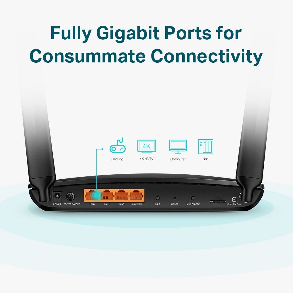 TP-LINK Archer MR600 4G+ Cat6 AC1200 Wireless Dual Band